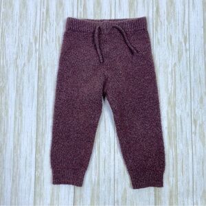 Zara Baby Burgundy Knit Stretch Jogger Pants